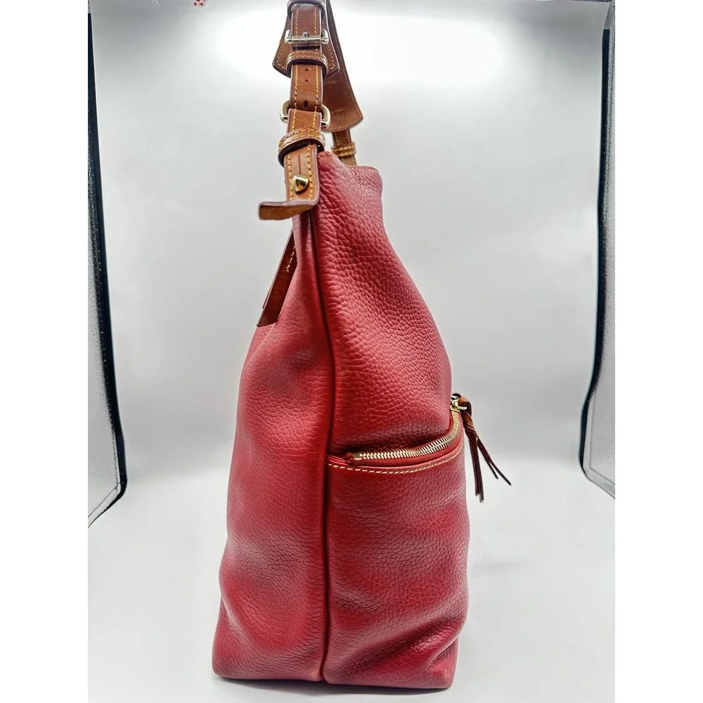 Dooney & Bourke Pink Pebble Dillen Leather Hobo Shoulder Bag